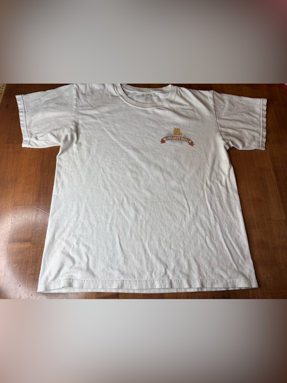 Margaritaville White Men’s Short Sleeve Tee with Medium
